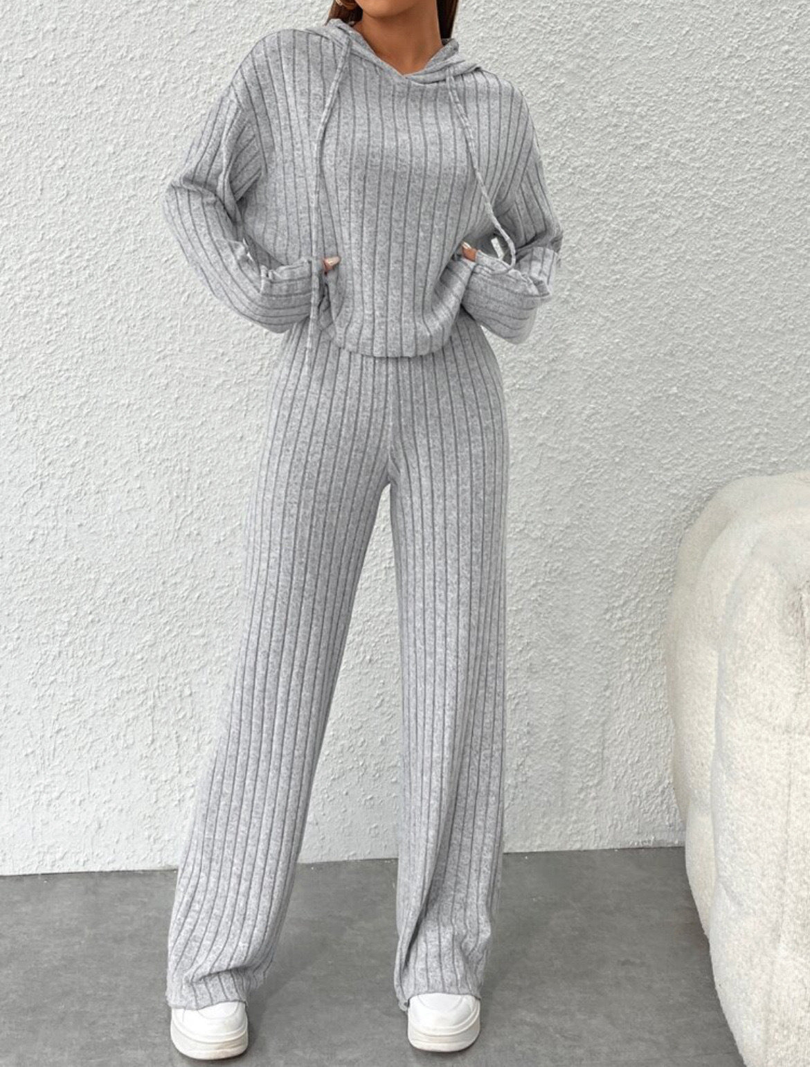 Loose Long Sleeve Trousers Suit