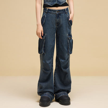 Loose Wide-leg Denim Pants