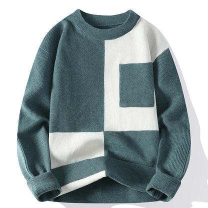 Round Neck Multicolor Sweater