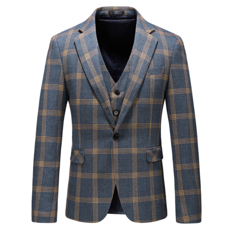 Plaid 3-Piece Suit