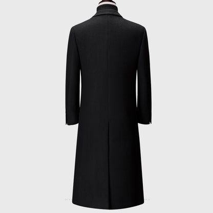 Long trench woolen coat