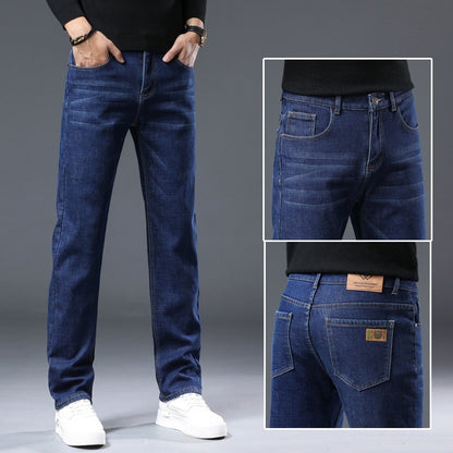 Fleece-lined Thick Jeans