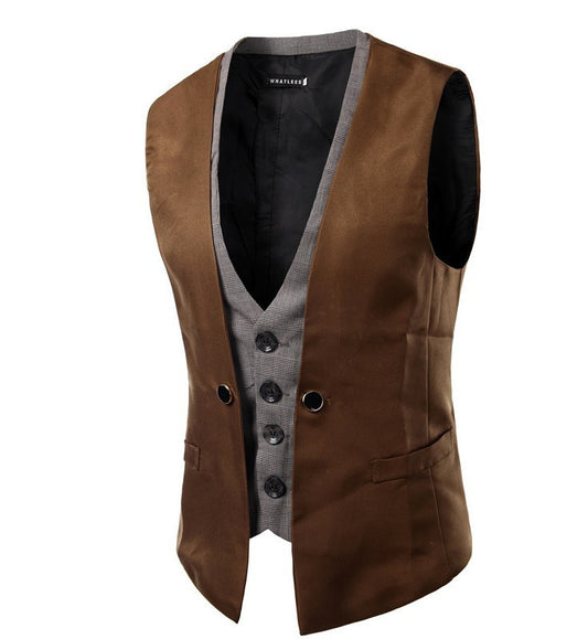 Formal suit vest waistcoat for men