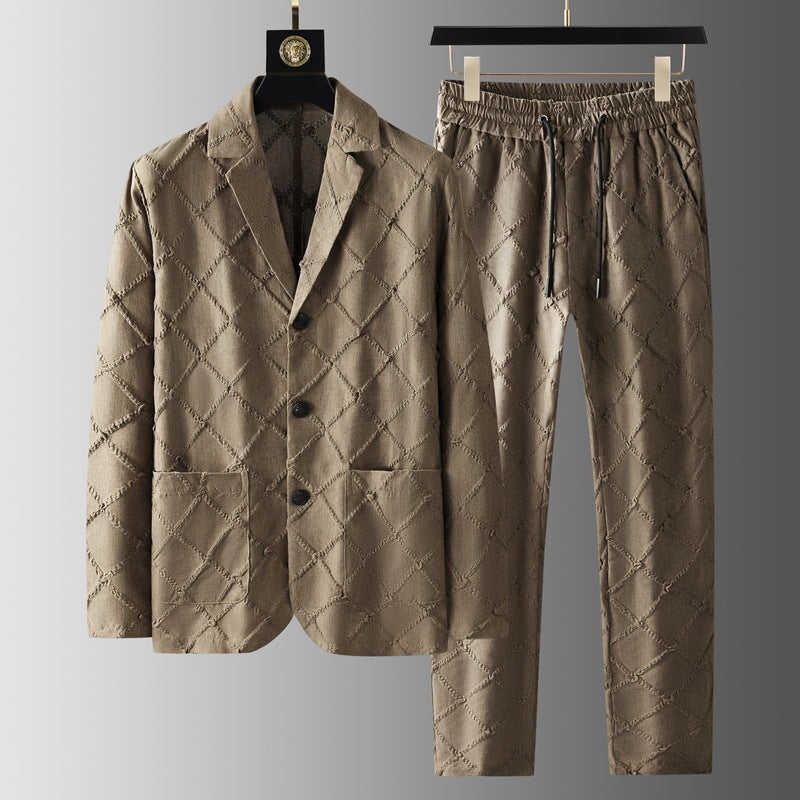 High-end Tailored Suit Jacquard Thin Set