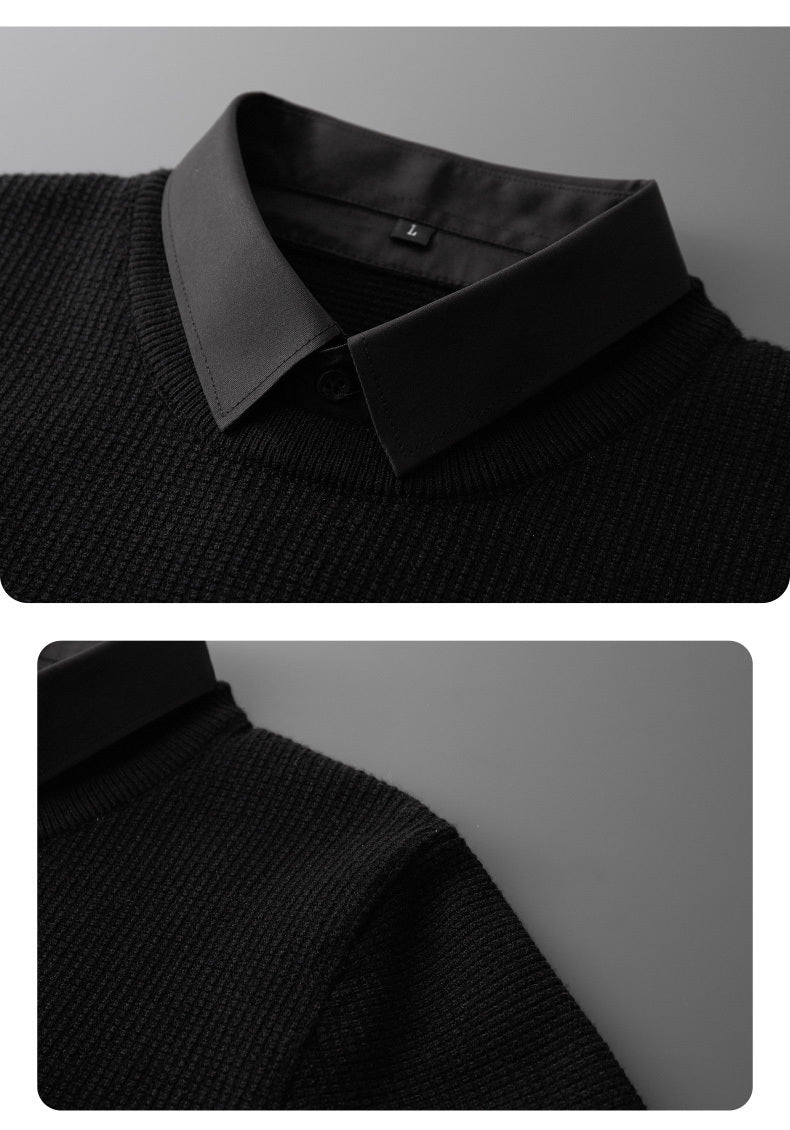 Two-Piece Collar Knitted Sweater