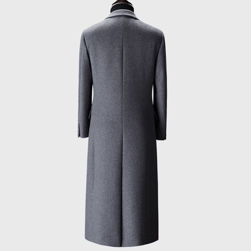 Long trench woolen coat