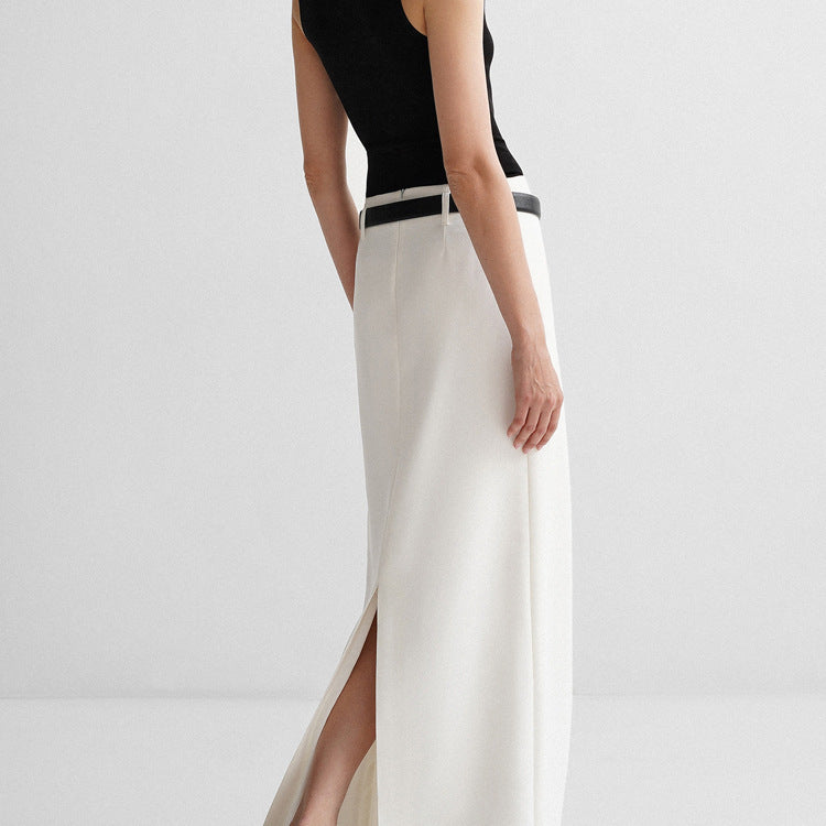 Small White Low Waist Skirt