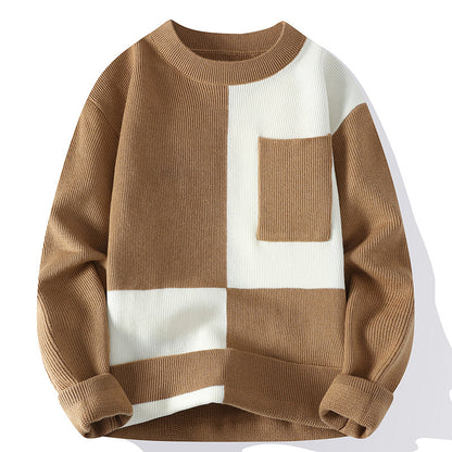 Round Neck Multicolor Sweater