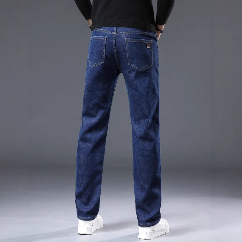 Fleece-lined Thick Jeans