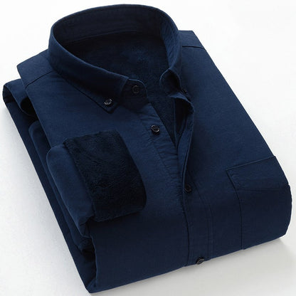 Velvet thick oxford brushed wool shirt