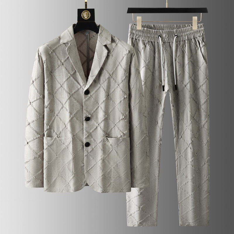 High-end Tailored Suit Jacquard Thin Set