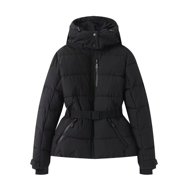 Waist Slimming With Belt Cotton-padded Jacket