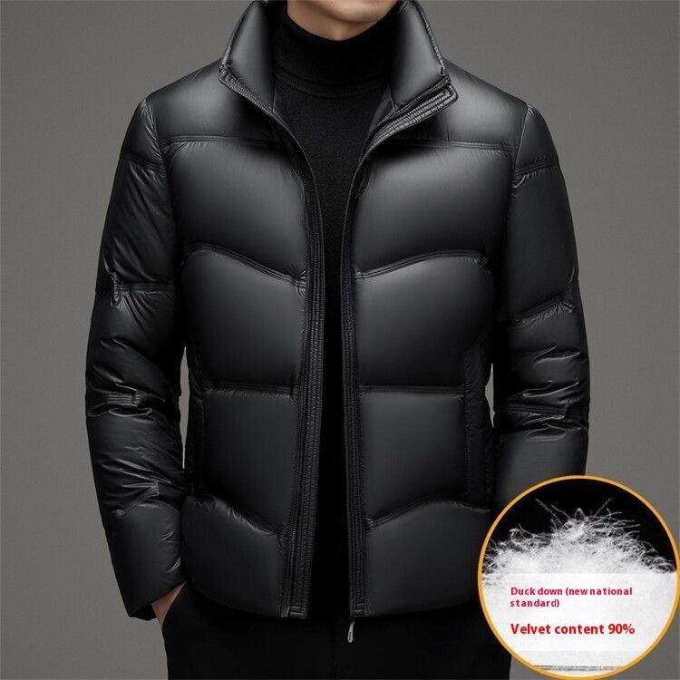 Down Stand Collar Thickened Jacket