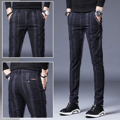 Vertical Striped Straight Pants