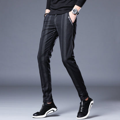 Vertical Striped Straight Pants