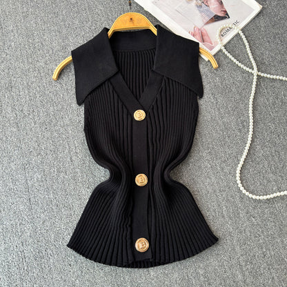 Chanel-style Knitted Vest