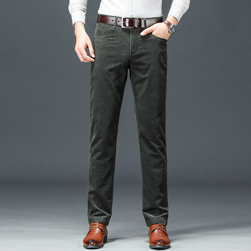 Formal Corduroy Straight Trouser