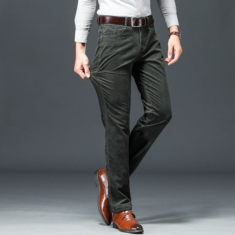 Formal Corduroy Straight Trouser