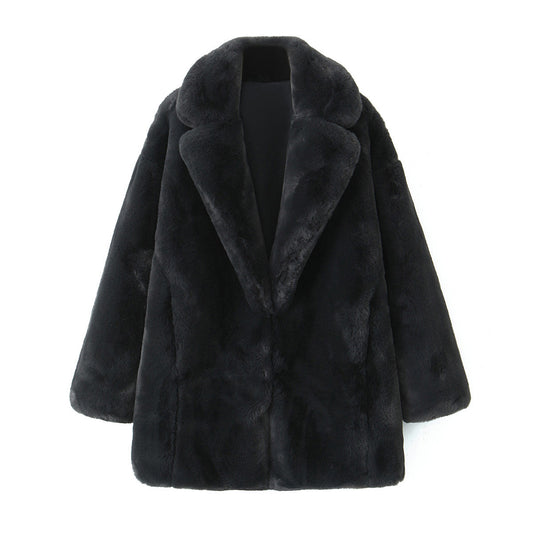 Artificial Fur Overcoat