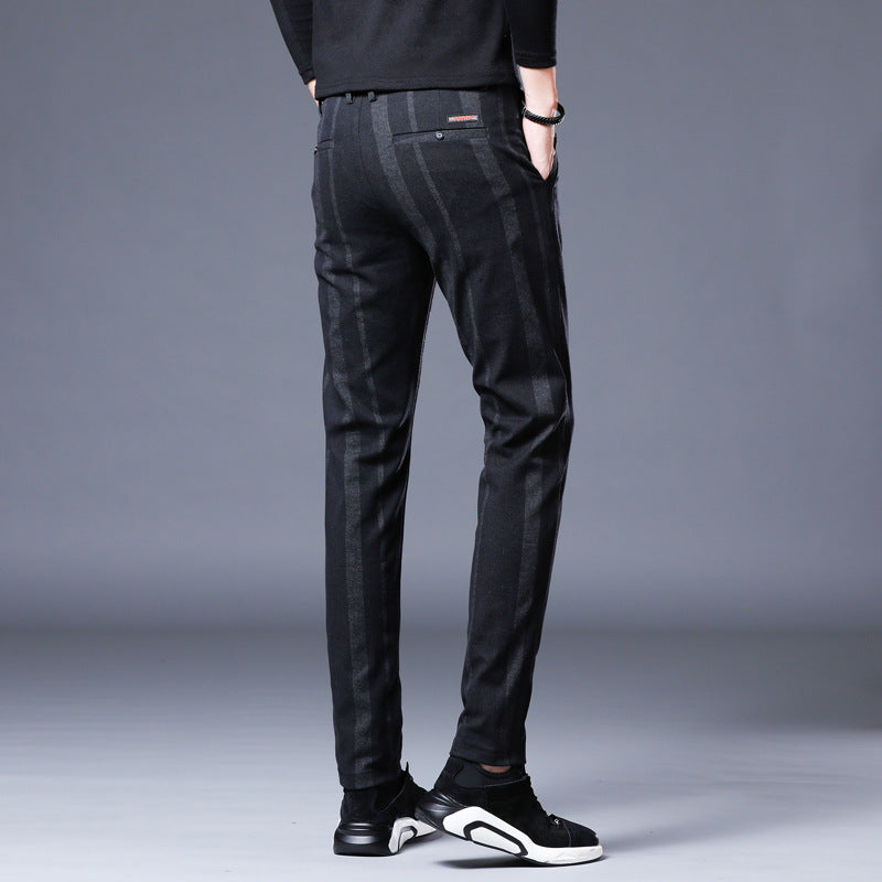 Vertical Striped Straight Pants