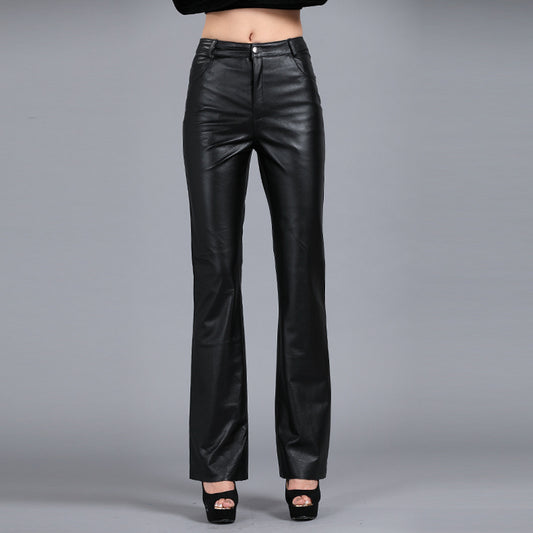 Premium Bootcut Leather Pants