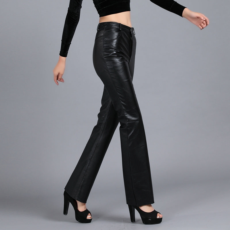 Premium Bootcut Leather Pants