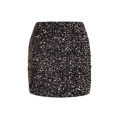 European And American High Waist Hip-wrapped Mini Skirt