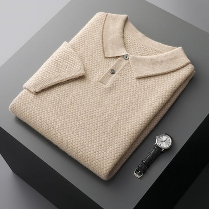 Short Sleeve Cashmere Wool Knitted Sweater