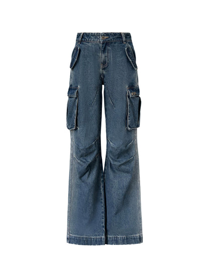 Loose Wide-leg Denim Pants