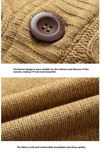 Handmade Fleece-lined Thickened Sweater