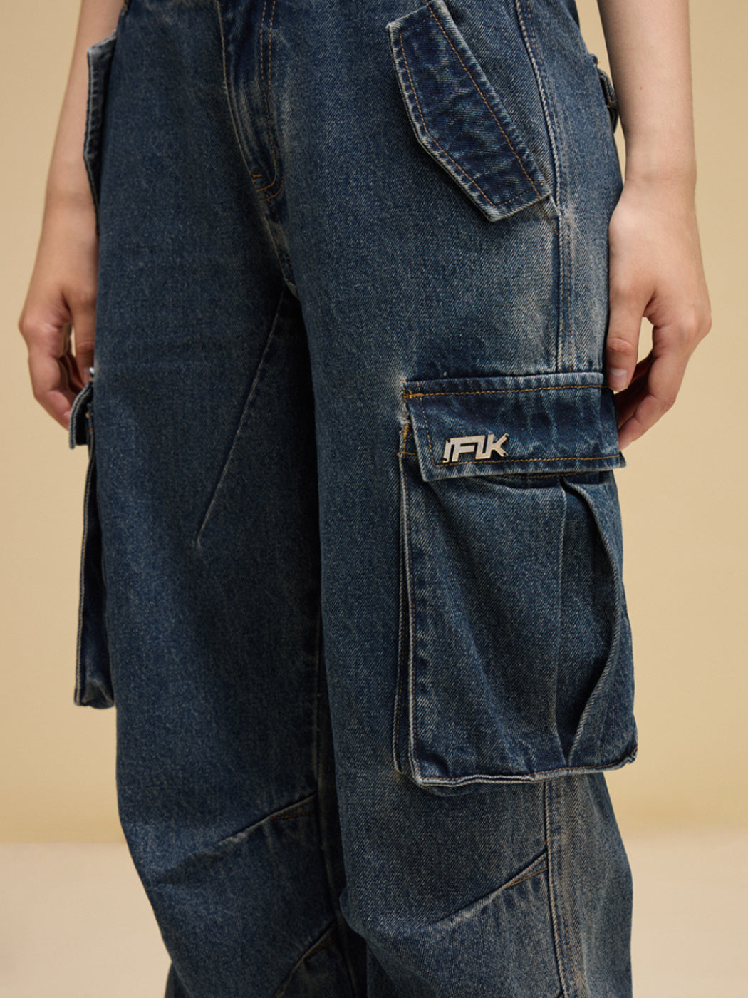 Loose Wide-leg Denim Pants