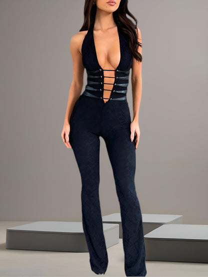 Lace up Slim Fit Jumpsuit